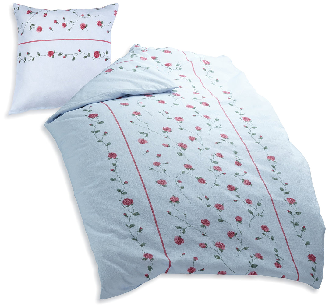 Dyckhoff 3054670400 Melina Weichfrottierbettwäsche, RV Garnitur 135 x 200 cm und 80 x 80 cm Kissen,