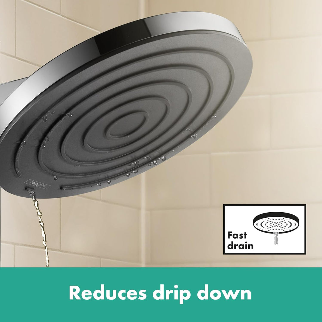 hansgrohe wassersparende Kopfbrause Pulsify S, Sparduschkopf (EcoSmart), Brausekopf 260mm, Duschkopf