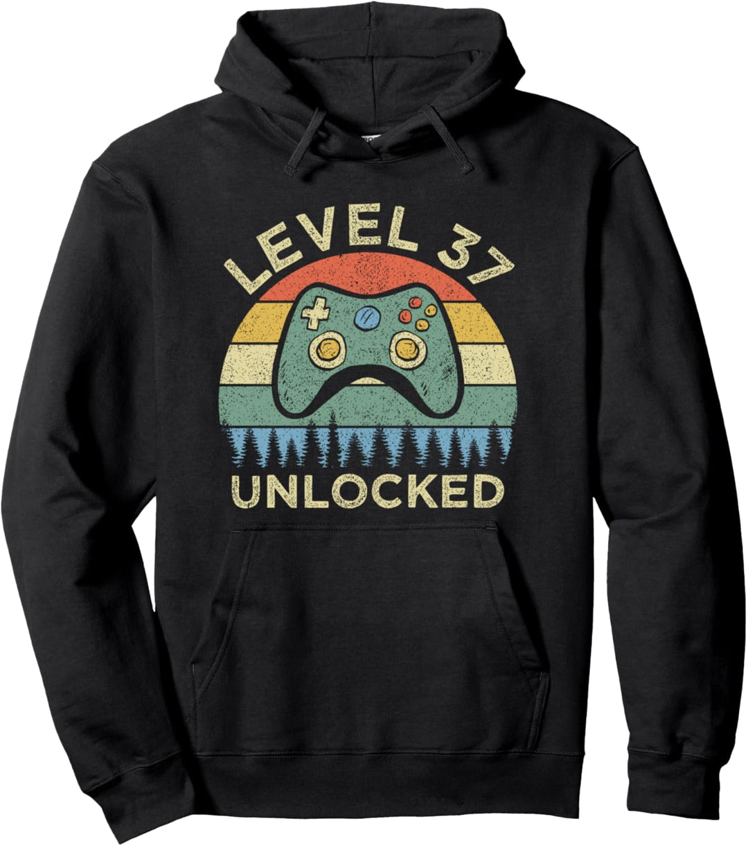 37. Geburtstag Level 37 Gamer 37 Jahre altes Geschenk Pullover Hoodie
