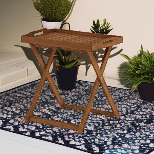 Furinno Tioman FG19557 Gartentisch aus Hartholz, naturfarben, Natur