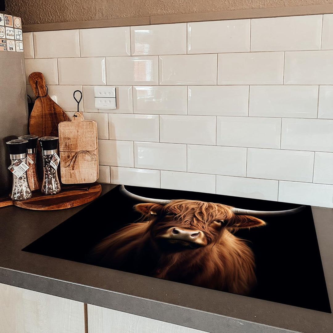 KitchenYeah© Herdabdeckplatte 75x52 cm Einteilig Induktionsmatte Küche Abdeckung Ceranfeld Herd Abde