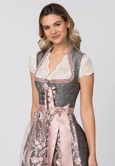 Stockerpoint Damen Dirndl Marietta Kleid für besondere Anlässe 42 Altrosa, 42 Altrosa