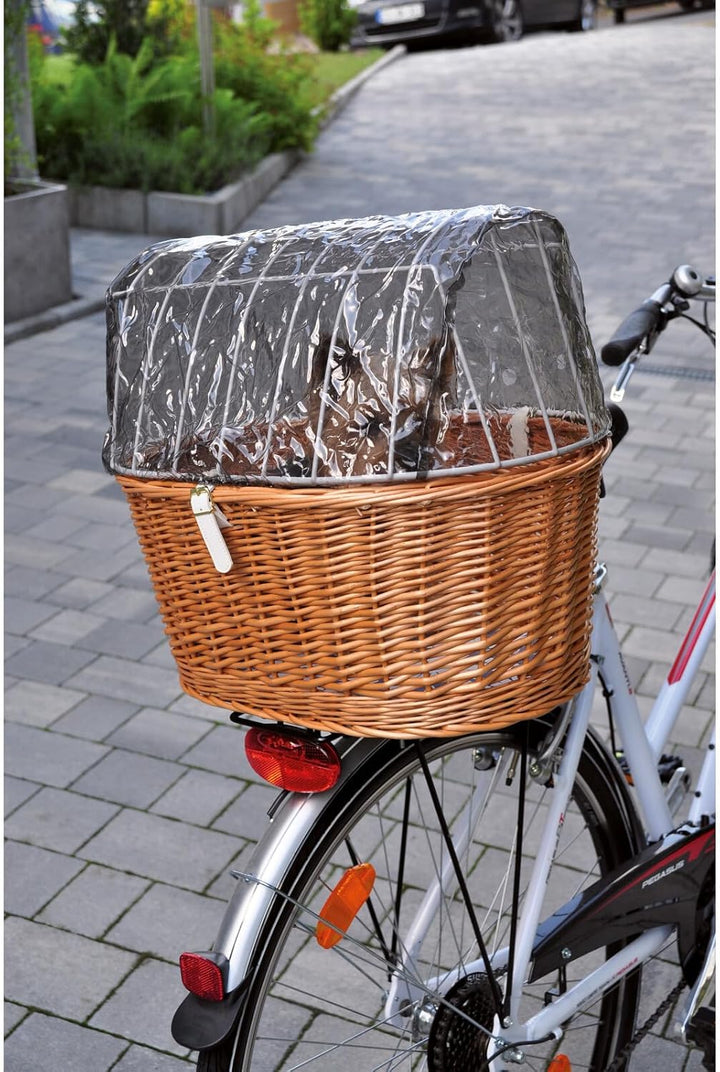 Aumüller Fahrrad-Transportkorb für Hunde, L: 72 cm + Schutzhaube - Gepäckträgermontage
