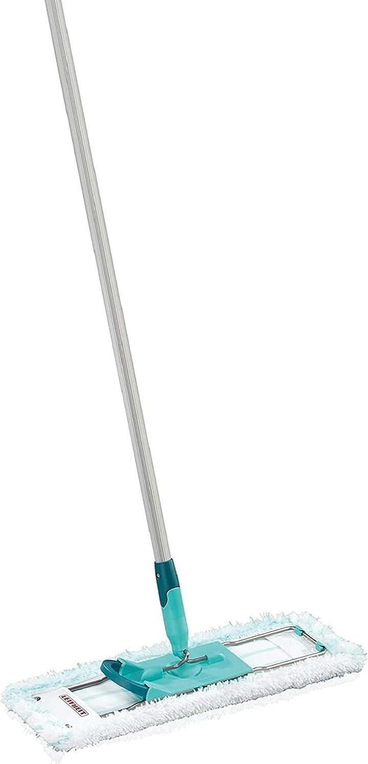 Leifheit rückenschonender Bodenwischer Profi XL micro Duo mit Aluminiumstiel 140cm, Wischmopp zum Lö