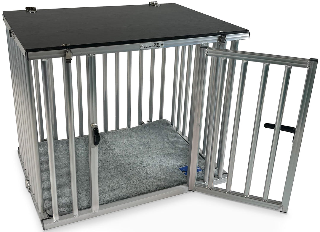 Callieway Faltbare/Klappbare ALU DOGBOX/Hundebox/Transportkäfig klappbar (XLarge), XLarge