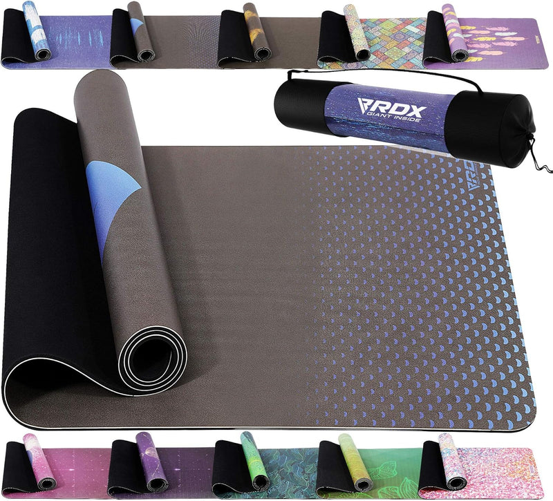 RDX Yogamatte PU 6mm Rutschfest Gymnastikmatte Pilatesmatte REACH RoHS Konform 6P Gummi Übungsmatte