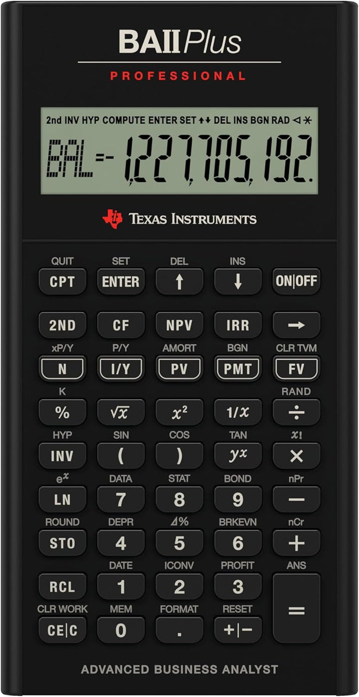 Texas Instruments BA-II PLUS Professional Finanzrechner
