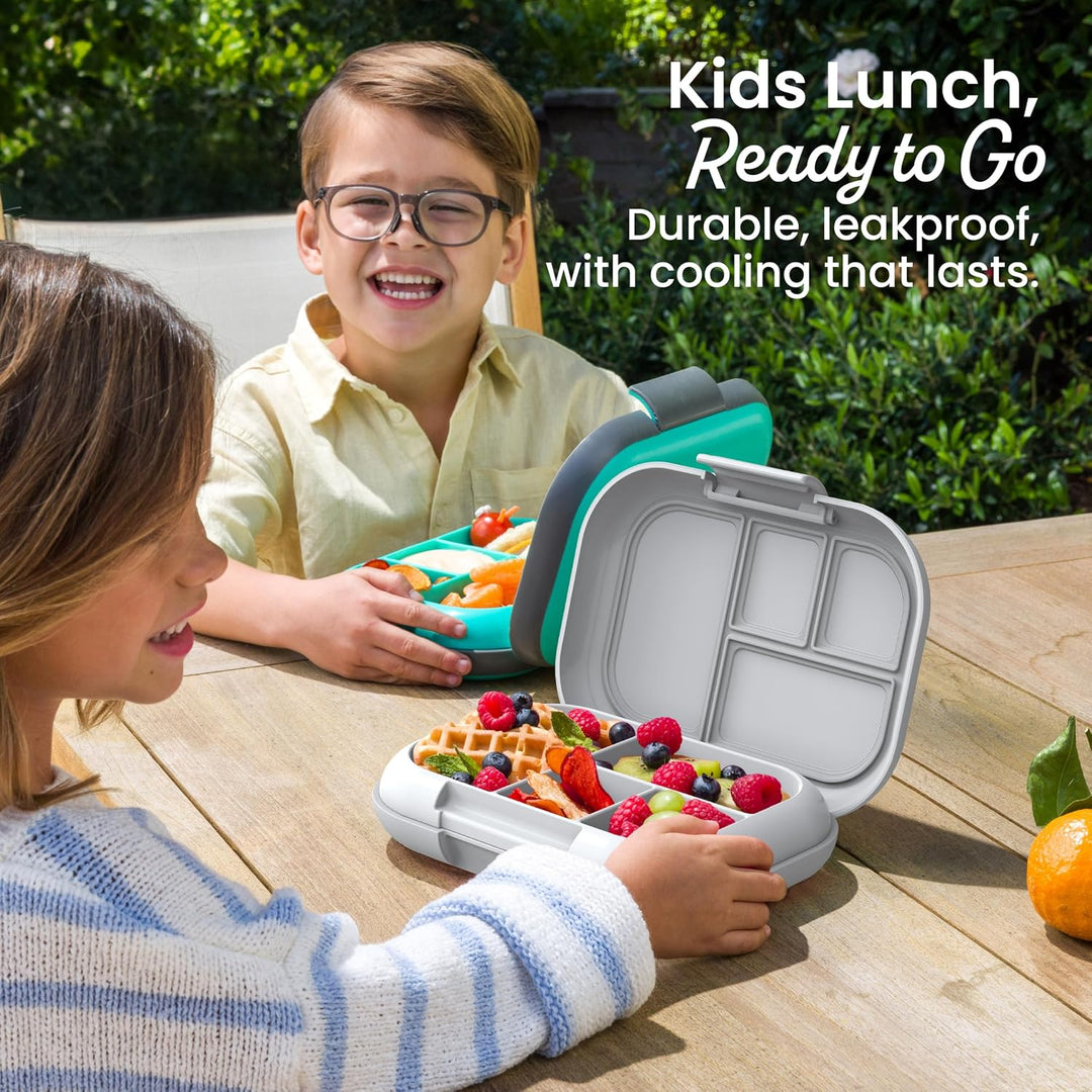 Bentgo® Kids Chill Lunchbox – auslaufsichere Bento Box mit abnehmbarem Eisbeutel & 4 Fächern für Mah