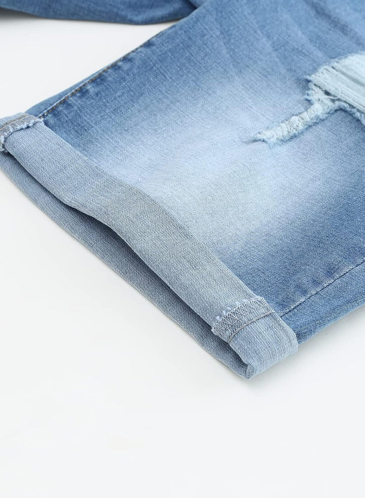 Meilicloth Jeans Shorts Kurze Herren Shorts Sommer Denim Western Casual, B Himmelblau XXS