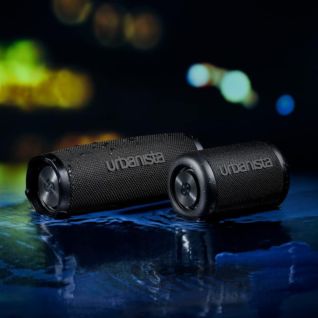 Urbanista Nashville Kabelloser Lautsprecher Bluetooth 5.2 Dual Pairing, Tragbarer Lautsprecher IPX7