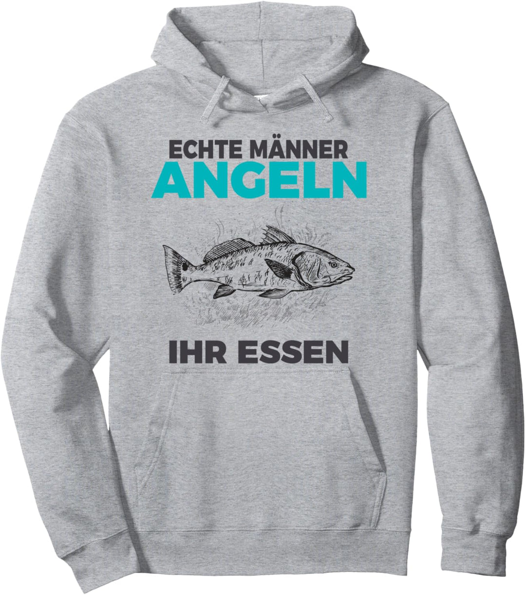 Echte Männer Angeln ihr essen Natur angeln Hobby Angler Pullover Hoodie