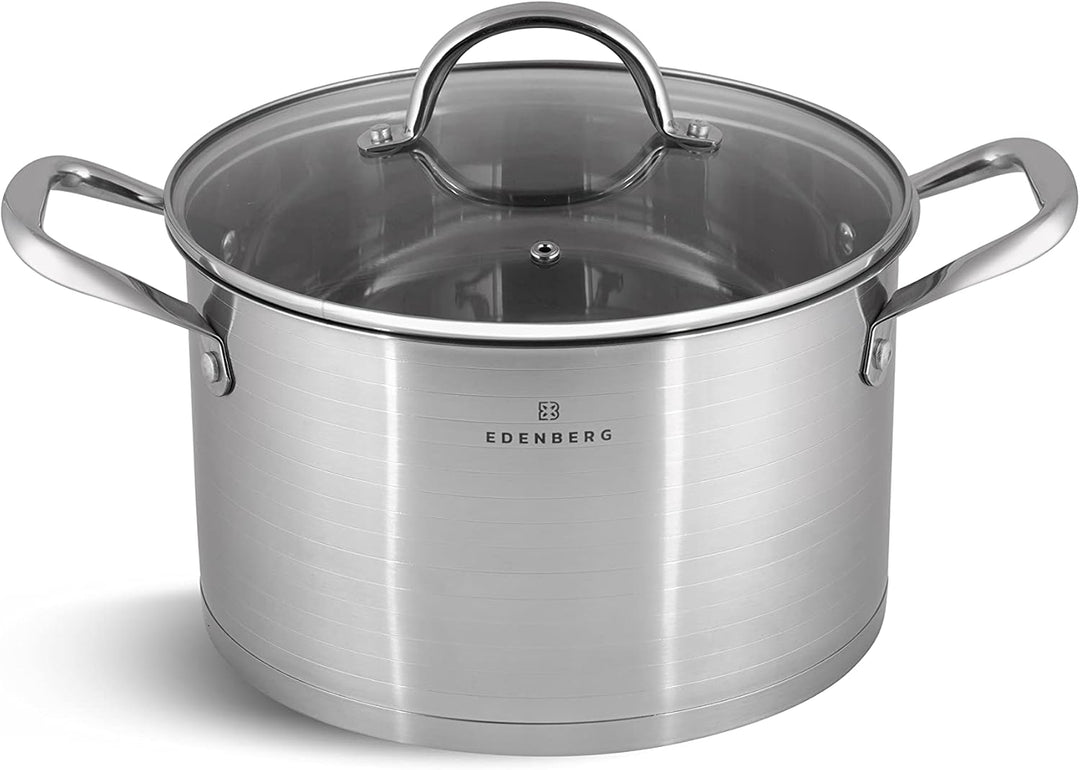 Topfset mit Pfanne - Beständig Gegen Hohe Temperaturen - Töpfe Set Geeignet für Alle Herdarten - Top