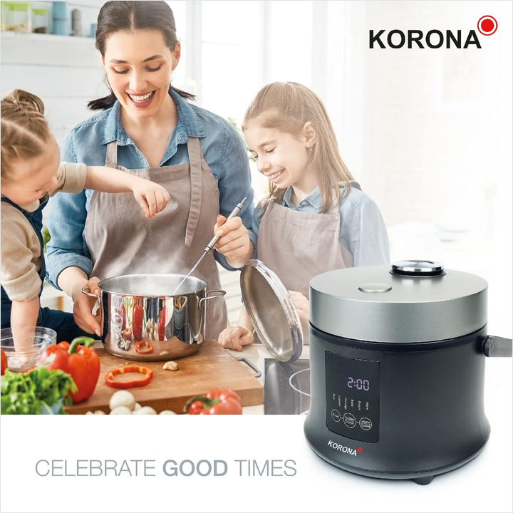 Korona 58011 Digitaler Reiskocher und Dampfgarer mit Warmhaltefunktion | Kochtopf herausnehmbar | LE