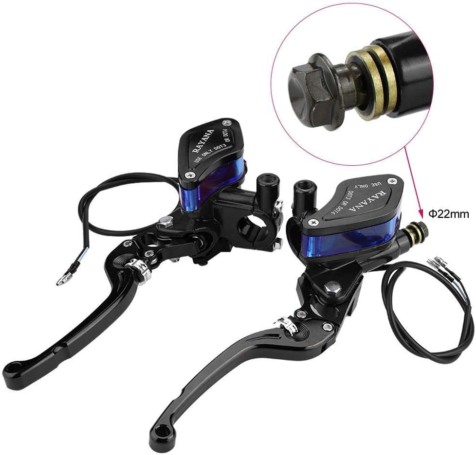 Bremskupplung Bremsgriff Bremshebel, 22mm Hauptbremszylinder Vorratshebel Universal Motorrad CNC Rol