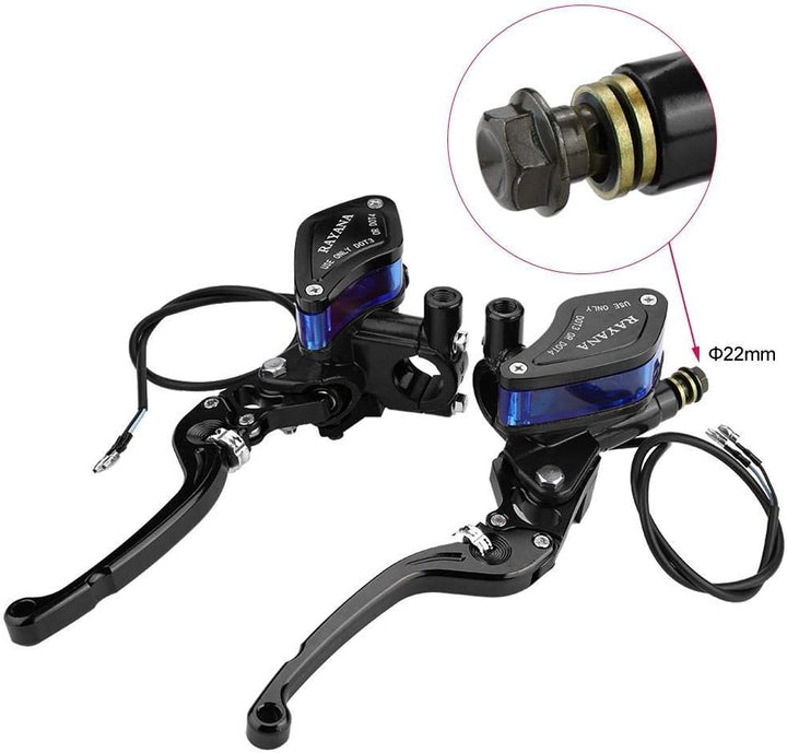 Bremskupplung Bremsgriff Bremshebel, 22mm Hauptbremszylinder Vorratshebel Universal Motorrad CNC Rol