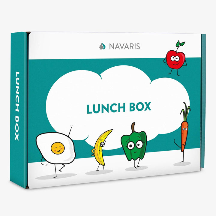 Navaris Bento Box Lunch Box Brotdose Vesperbox - auslaufsicher mit variablen Fächern - herausnehmbar