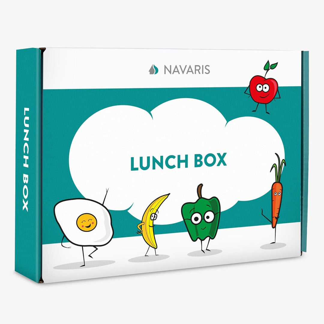 Navaris Bento Box Lunch Box Brotdose Vesperbox - auslaufsicher mit variablen Fächern - herausnehmbar