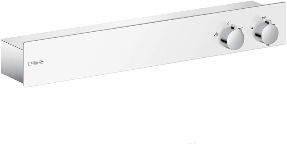hansgrohe Duschthermostat ShowerTablet 350, Brausethermostat Aufputz, Weiss/Chrom Weiss/Chrom 350mm