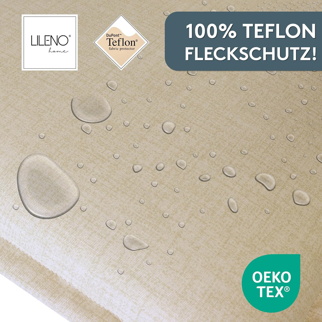 LILENO HOME Gartenstuhl Auflagen als [2er Set - Niedriglehner] in Beige - Bequeme Liegen als Sitzauf