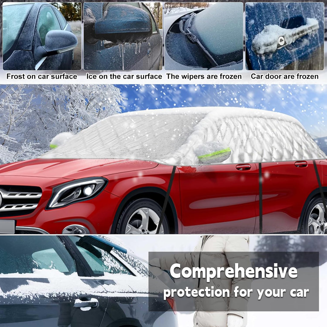 Halbgarage für Mercedes-Benz GLA 2014-2023, Halbe Autoabdeckung Winter Sommer, Abdeckplane Auto Schu