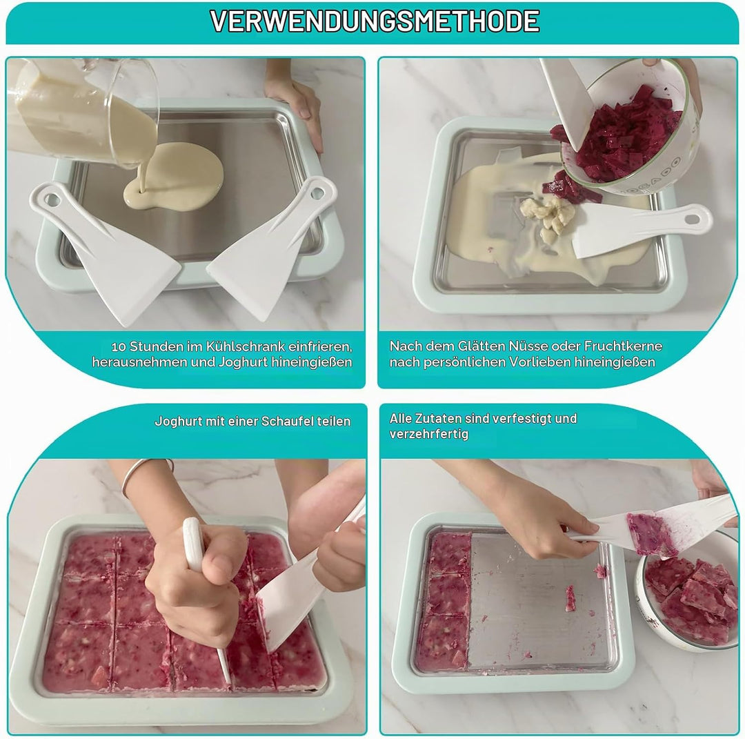 DBREAKS Eiscreme Roller Maker Pan, Eisplatte, Ice Cream Rolls Maker, Ice Rolls Maschine, Hausgemacht