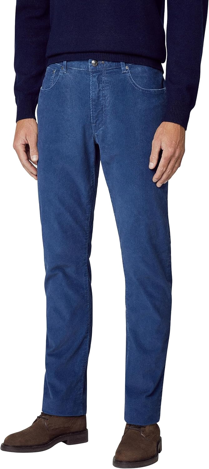 Hackett London Herren Hose 32W / 34L Blau (Steel Blue), 32W / 34L Blau (Steel Blue)