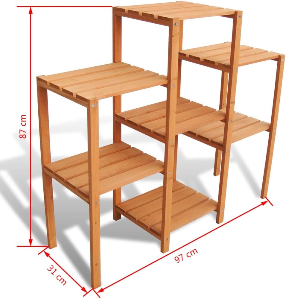 vidaXL Holz Blumentreppe Blumenregal Pflanzenständer Blumenständer Garten