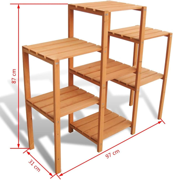 vidaXL Holz Blumentreppe Blumenregal Pflanzenständer Blumenständer Garten