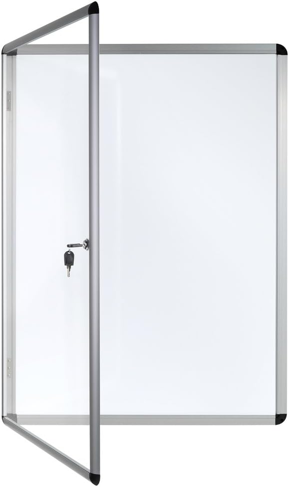 Bi-Office Schaukasten Vitrine"Enclore", Whiteboard, Mangetische Innenfläche, geeignet für 6 x DIN A4