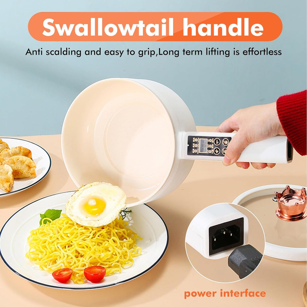 Elektrische Hot Pot Topf Mit Dampfgarer, Elektrischer Hot Pot 1,6 L, Mini Antihaft Multikocher, Anti