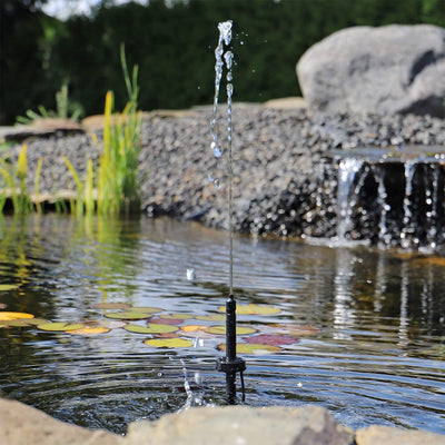 kleine Solarpumpe mit Akku LED Springbrunnen mini Pumpe für Miniteich Wasserspeier Frosch Solar Brun