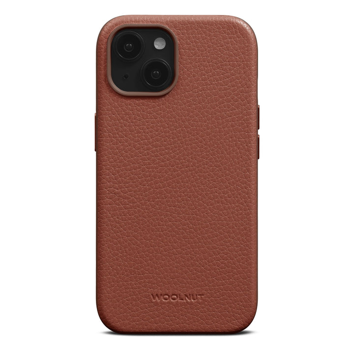 Woolnut Leder Hülle Case für iPhone 15 - Cognac Braun iPhone 15 Braun, iPhone 15 Braun