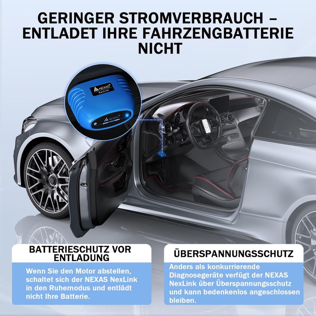 AUTOPHIX Nexlink OBD2 Bluetooth 5.0 Diagnosegerät Auto für Autos und Motorräder, OBD2 Bluetooth Adap