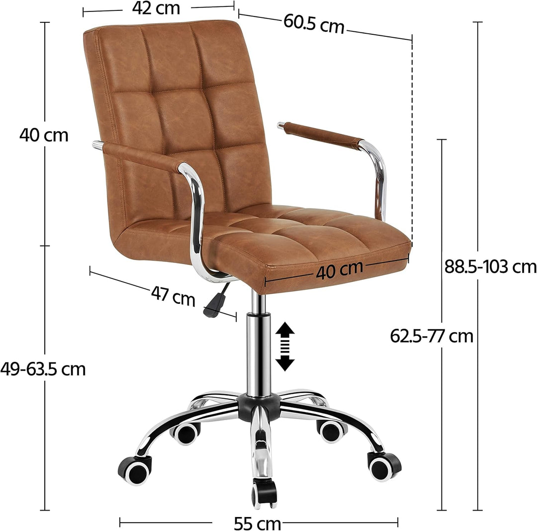 Yaheetech Bürostuhl ergonomischer Schreibtischstuhl Drehstuhl Drehocker Arbeitshocker mit abnehmbare