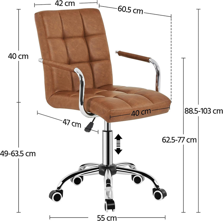Yaheetech Bürostuhl ergonomischer Schreibtischstuhl Drehstuhl Drehocker Arbeitshocker mit abnehmbare