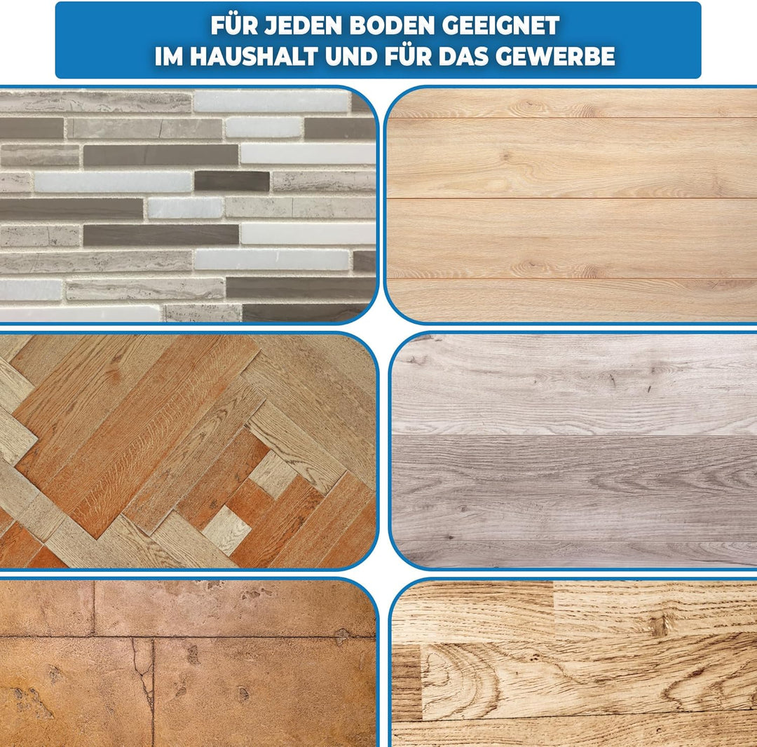 10x Profi Bodenwischer Ersatzbezug Chenille Wischbezug blau -50cm - Wischmopp Chenille aus Mikrofase