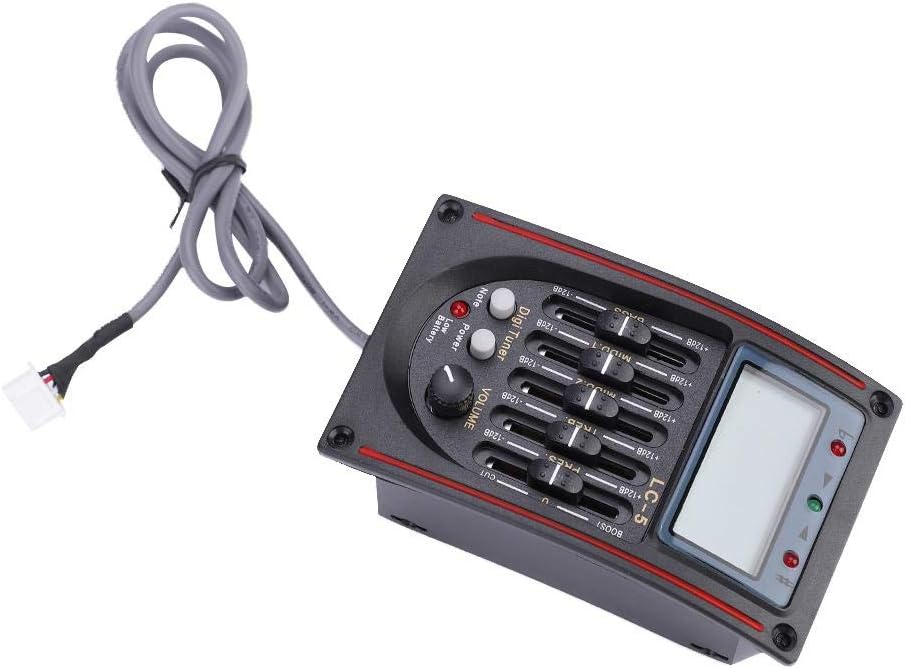 Gitarren Pickup, hochwertiger 5-Band Vorverstärker, Piezo Tonabnehmer für Akustikgitarren, präzise F