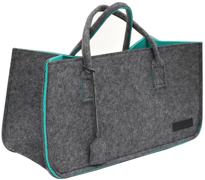DuneDesign Bis 25kg: Shopping Bag Filz XXL - 50x25x25 Schwerlast Filztasche Gross - Kamintasche für