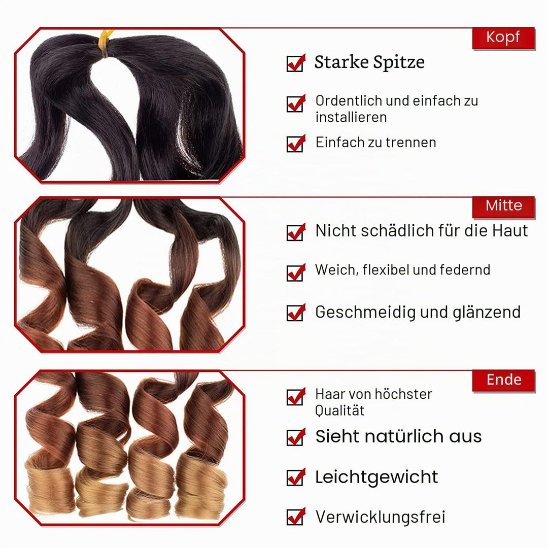 Xtrend 8 Packs French Curls Braiding Hair 22 Inch Pre Stretched Loose Wave Bouncy Braiding Hair Curl
