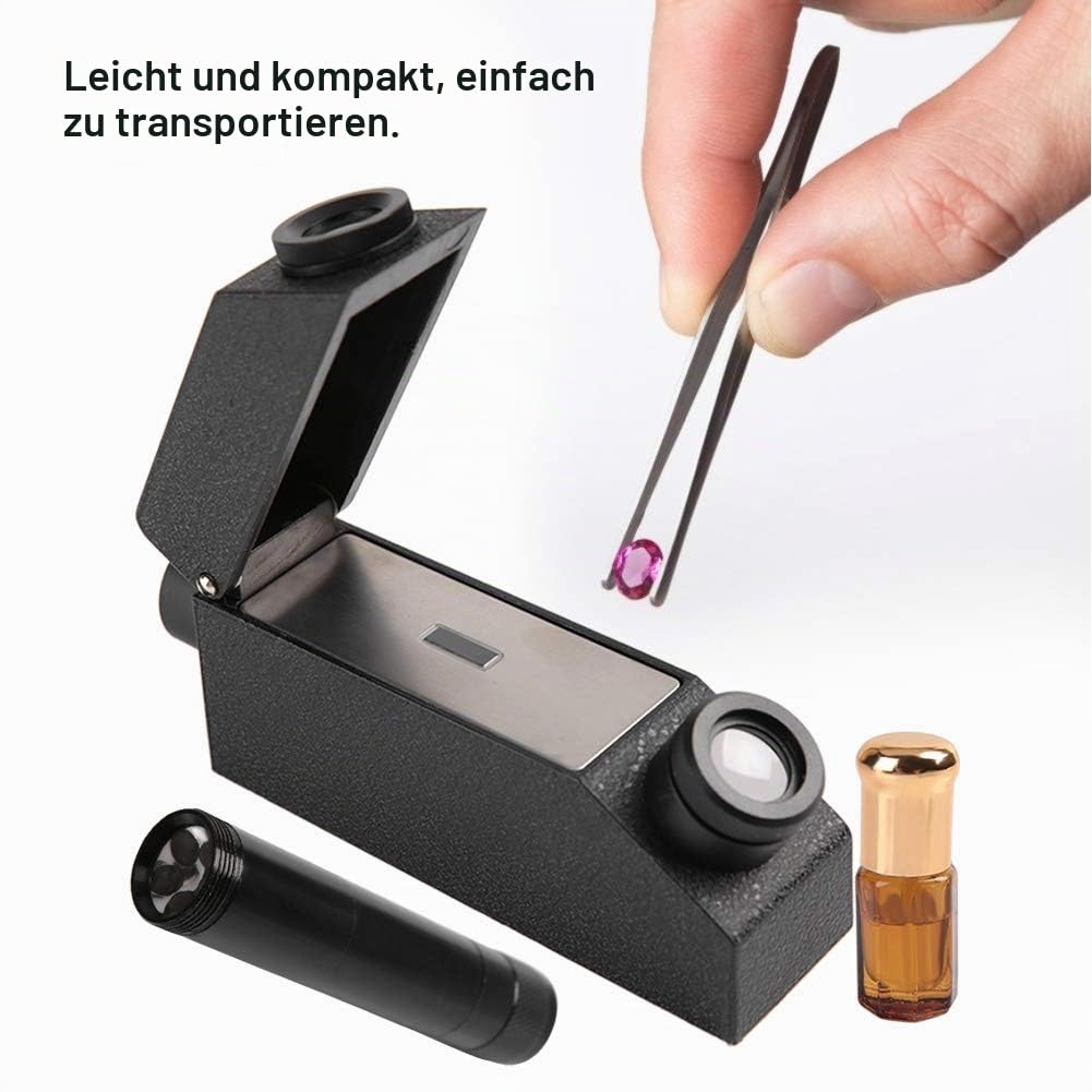 Edelstein Refraktometer Professionell RHG181, Brechungsindexmessung 1.30-1.81 für Edelsteine und Fes