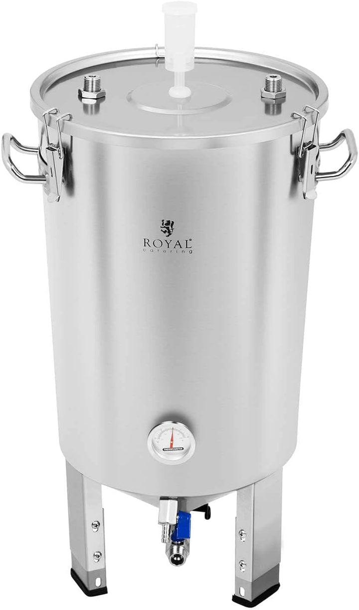 Royal Catering RCBM-45CFC Maischekessel 30 L integrierte Kühlspirale Fermentierkessel Gärkessel Ferm