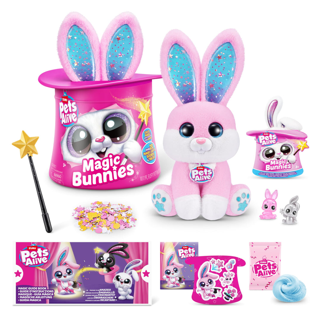 Pets Alive 9549A (Pink) Bunny Magic Bunnies von ZURU, Large (32 cm), Pink