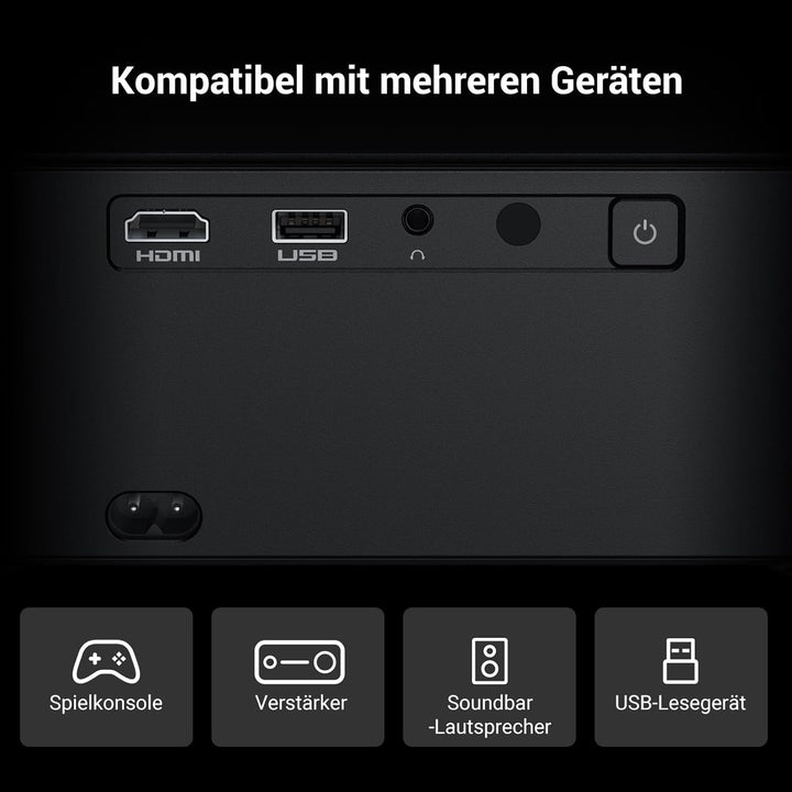 4K Smart Beamer mit integrierter Netflix-App, HAPPRUN Heimkino Projektor mit Autofokus, Dolby Audio