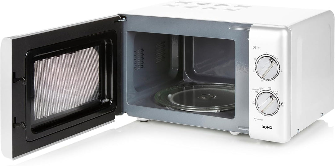 DOMO DO3125 Freistehend Retro Mikrowelle - Timer einstellbar bis zu 30 Minuten - Auftaufunktion - Mi