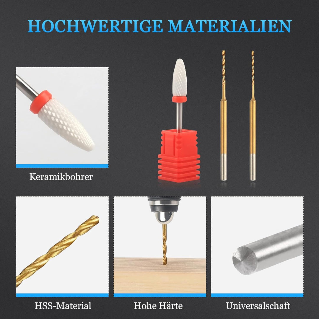 Gravierstift Kit Wiederaufladierbar mit 33 Bits 10 Schablonen Mini Graveur Gravurwerkzeug Zu 21000 U