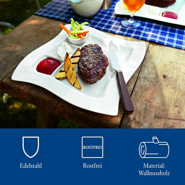 Villeroy und Boch Tex as Pizza-/ Steakmesser-Set 6-teilig, 13/0 Edelstahl, 232 mm
