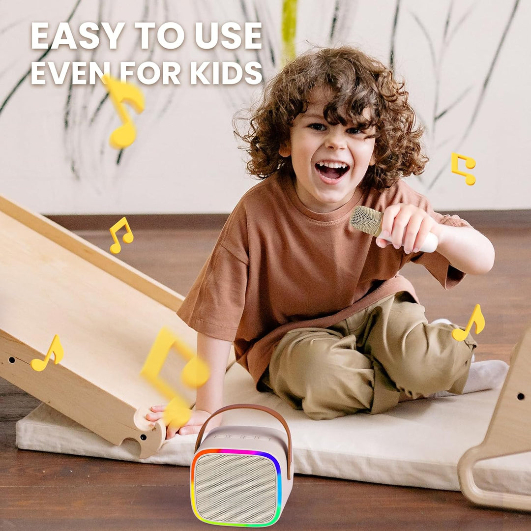 BONAOK Mikrofon Karaoke Maschine, Bluetooth Karaokemaschinen für Kinder Erwachsene, Tragbarer Karaok