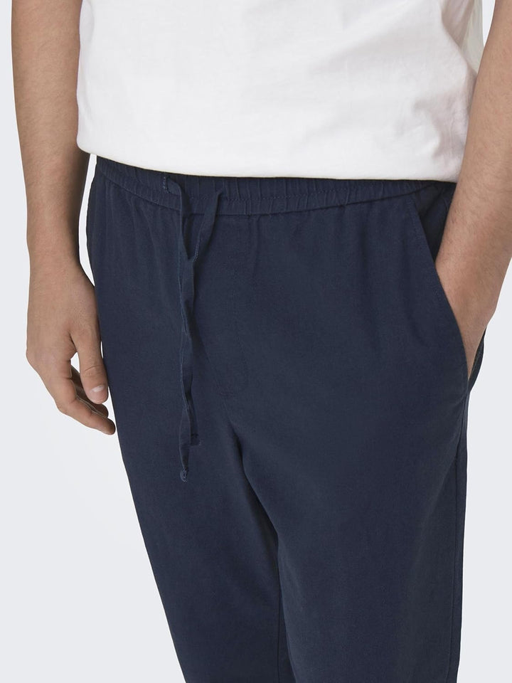 ONLY & SONS Male Jogginghose Verjüngt Mid Rise Hose XL Dark Navy, XL Dark Navy