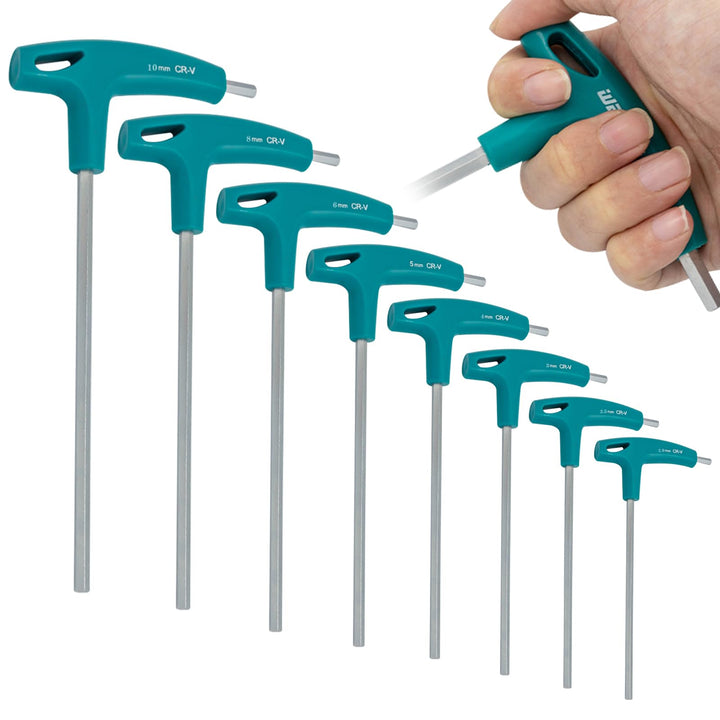 T-Griff Schlüssel-Satz: Metrisch T Griff Schraubendreher Set 8tlg (2.0mm/2.5mm/3mm/4mm/5mm/6mm/8mm/1