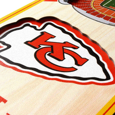 YouTheFan NFL 3D Stadion Banner, 15,2 x 48,3 cm Kansas City Chiefs, Kansas City Chiefs